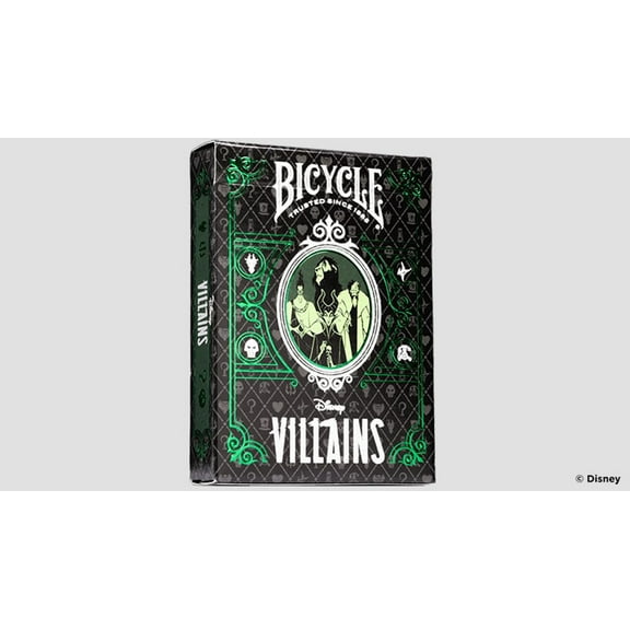 Bicycle Disney Villains (Green) Playing Cards by USPCC