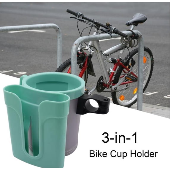 Bicycle Drink Holder,3-in-1 Design Bicycle Cup Holder with Phone Mount Universal Non- Drink Holder for Bikes Scooters