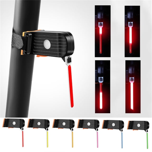 Bicycle Dripping Tail Light with Flowing Effect, Rechargeable LED Rear Light for Night Riding, 6 Color Options, Waterproof Bike Safety Light