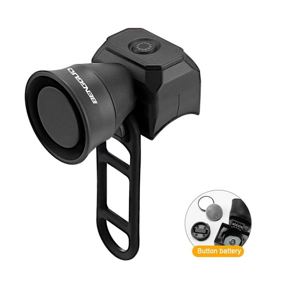 Bicycle Electric Horn Black ABS USB Rechargeable Bicycle Cycling Bell Speaker