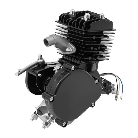 Bicycle Engine Kit 80cc 2-Stroke Motorized Bike Conversion Set Powerful 2.1KW 2.58HP Engine for 26-28 Inch Bicycle 23.61 MPH Max Speed Fuel Efficient for Commuting Mountain Road Black Aluminum Iron