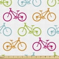 thumbnail image 1 of Ambesonne Bicycle Fabric by the Yard Upholstery, Different Colored Bikes, 3 Yards, Multicolor, 1 of 4
