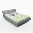 thumbnail image 1 of Ambesonne Inspirational Fitted Sheet, Life is a Bike Ride, Full Size, Green Black, 1 of 2
