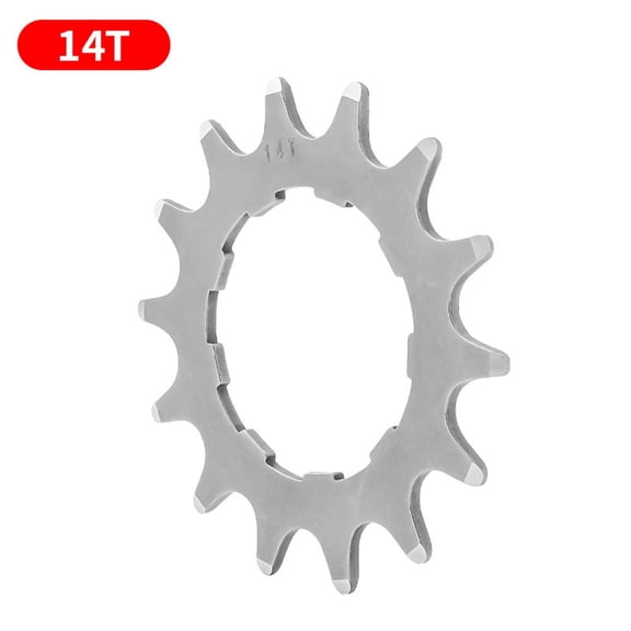 Bicycle Fixed Gear Single For Speed Sprocket Cog 12 18T Stainless Steel Threaded Ring for Multi For Speed 7/8/9/10/11 Chains (14T)