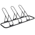 thumbnail image 1 of Bicycle Floor Parking Rack Stand, 3 Bikes, Adjustable for Fat Bike, Indoor Home Garage Storage, 1 of 6
