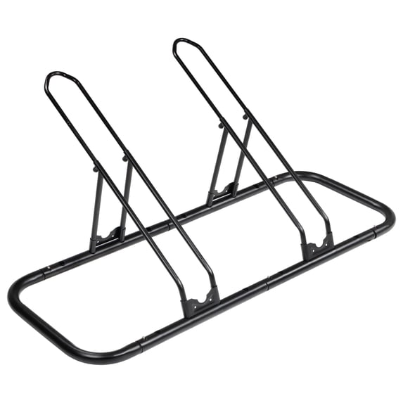 Bicycle Floor Parking Rack Stand Adjustable 2 Bikes Indoor Home Garage Storage