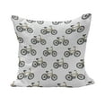 thumbnail image 1 of Bicycle Fluffy Throw Pillow Cushion Cover, Hand Drawn Doodle Cycling Theme Pattern of Yellow Bike Leisure Hobby Street Art, Decorative Square Pillow Case, 40" x 40", Mustard Black, by Ambesonne, 1 of 5