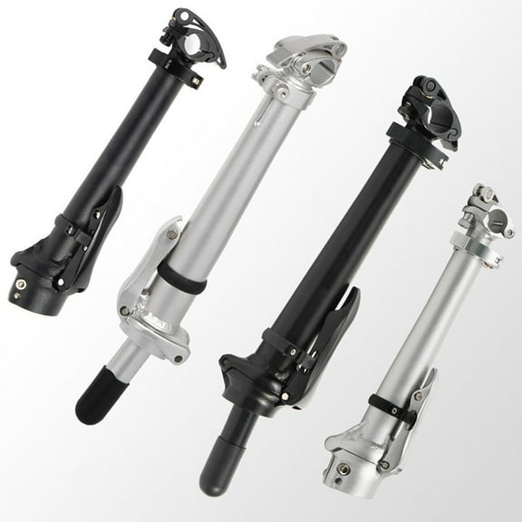 Bicycle Folding Handle Bar Stem Quick-Release Bike Adjustable Front Risers Teeth Stem Adjustable Folding Riser Stem Aluminum Black B Fangkenuo