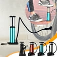 thumbnail image 1 of Bicycle Foot Pump | Portable Aluminum Alloy High Pressure Pedal Type | 120 PSI Stable Non-slip | Universal Schrader & French Valve | Compact | Lightweight | 1x Pump | 10cm x 18cm x 7.5cm, 1 of 2