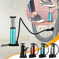 Bicycle Foot Pump | Portable Aluminum Alloy High Pressure Pedal Type | 120 PSI Stable Non-slip | Universal Schrader & French Valve | Compact | Lightweight | 1x Pump | 10cm x 18cm x 7.5cm