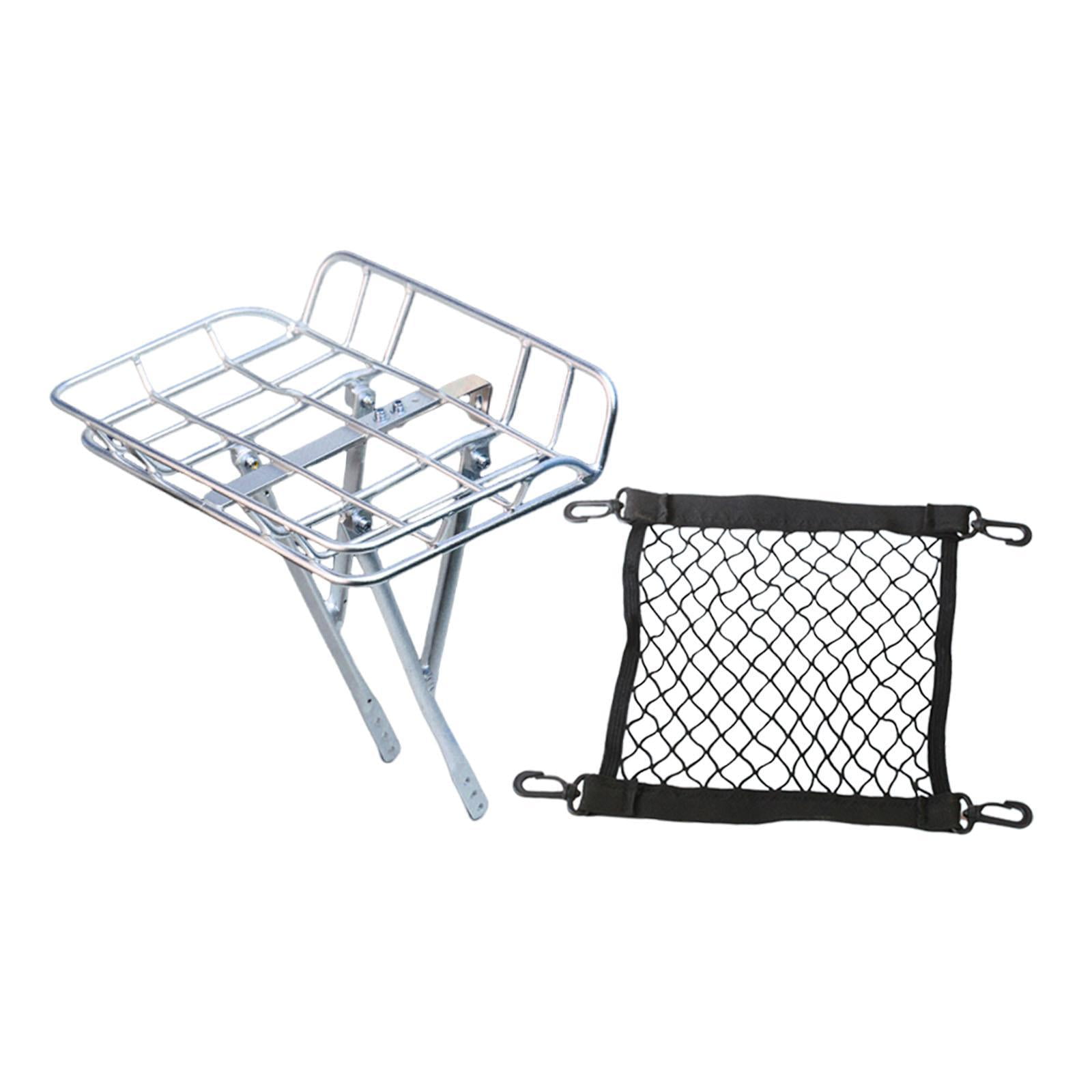 Bicycle Front Cargo Rack Bike Basket Carrier Aluminum Alloy Lightweight Easy Installation for Commuting Leisure