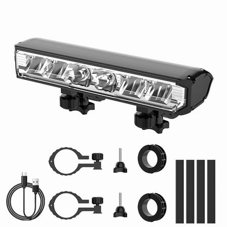 Bicycle Front Light 7 Modes Aluminum Alloy MTB Road Bike Head Light High Lightness Type-C Charging Headlight for Night Cycling