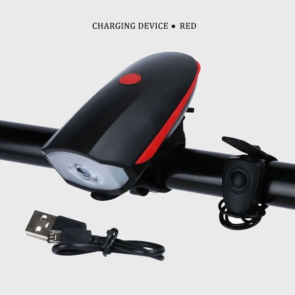 Bicycle Front Light Wholesale Electric Horn Waterproof Headlight USB Rechargeable Cycling Flashlight Loudly Bells