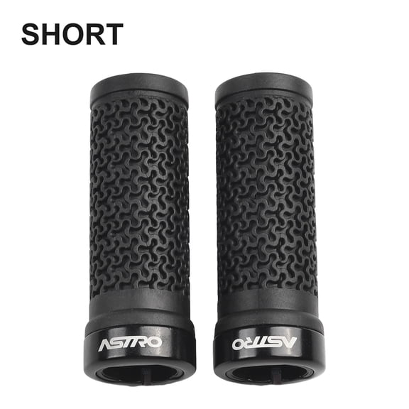 Bicycle Handlebar Grips for 22.2mm Mountain and Folding Bikes Ergonomic TPR Rubber Short Grip Wide Palm Rest Helps Reduce Vibration Comfortable Hand Support Cycling Replacement Parts 90mm Short
