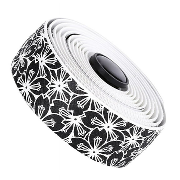 Bicycle Handlebar Tape Road Bike Handlebar Tape Shockproof Shock-Absorbing Wear- Sweat-Absorbent White Black