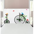 thumbnail image 1 of Bicycle Headboard, Flying Birds and Flowers on Old Single Wheel Bikes Happiness and Joy Pedals Graphic, Upholstered Decorative Metal Bed Headboard with Memory Foam, Twin Size, Multicolor, by Ambesonne, 1 of 4