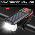 thumbnail image 1 of Bicycle Headlight Solar USB Rechargeable Horn Light | LED Strong Flashlight | Waterproof | 3 Modes | Easy Install | High Brightness | Power Bank Function | Universal Bike Accessory, 1 of 2