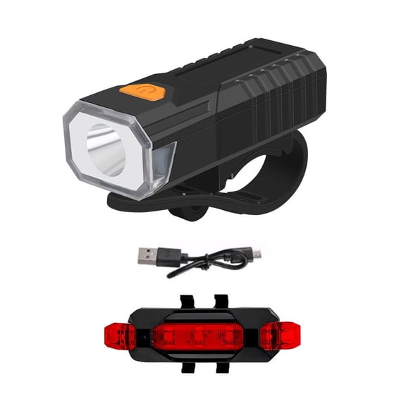 Bicycle Headlights USD Rechargeable Super Bright Light Night for Outdoor Riding, Bicycle Tail Light Equipment Set for Night Riding S4J8