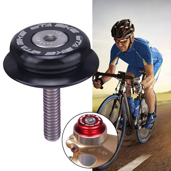 Bicycle Headset Cover Handle Stand Front Fork Upper Tube Riding Decoration Diy Cycling Parts Product 35.5G Accessories Black Fangkenuo