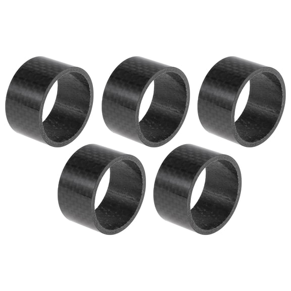Bicycle Headset Spacers 20mm Bike Handlebar Stem Spacers 31.8mm1-1/4" CarbonFiberGlossBlack Carbon Fiber 5 Pcs