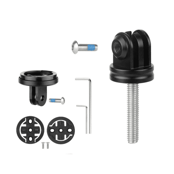 Bicycle Headset Stem Top Cap Mount for Action Camera & Bike Computer, aluminum Alloy M6 P1 L32mm Screw Kit, for Garmin(A Kit)