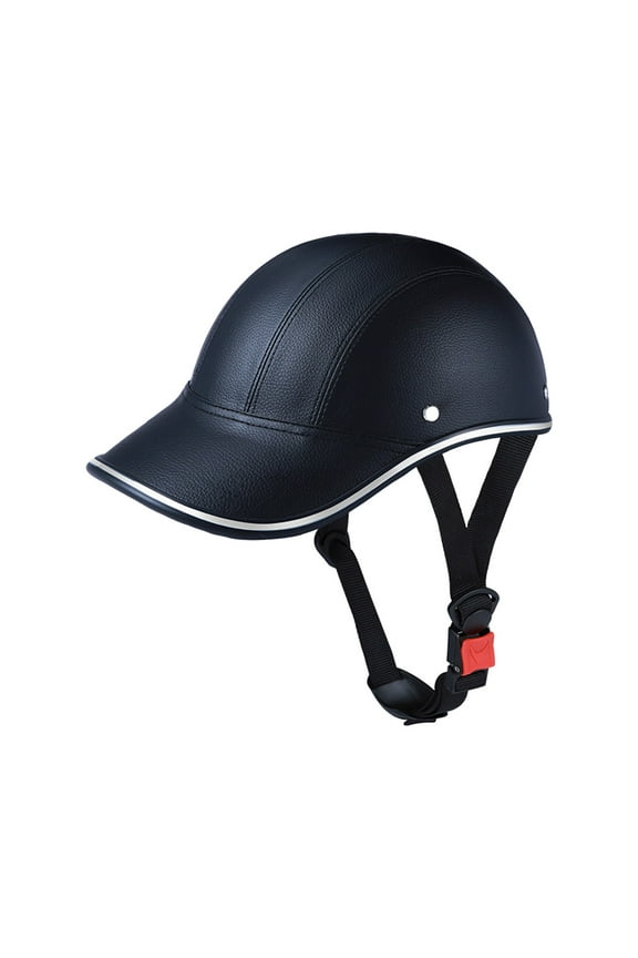 Helmet for Adults Small/Large Bike Helmet for Women and Men Adjustable Safe Baseball Cap PU Sunshade 21.7-24.4 INCH Bike Cycling Helmets,Retro Baseball Cap Style Bike Half Helmet
