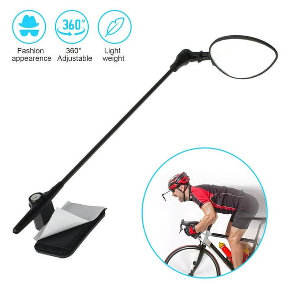 Bicycle Helmet Rearview Mirror, 360 Degree Adjustable Cycling Helmet Bike Rear View Mirror, Cycling Eyeglass Rearview Mirror, Bicycle Rear View Mirror, Riding Mirror Accessories Long 8.78 inch