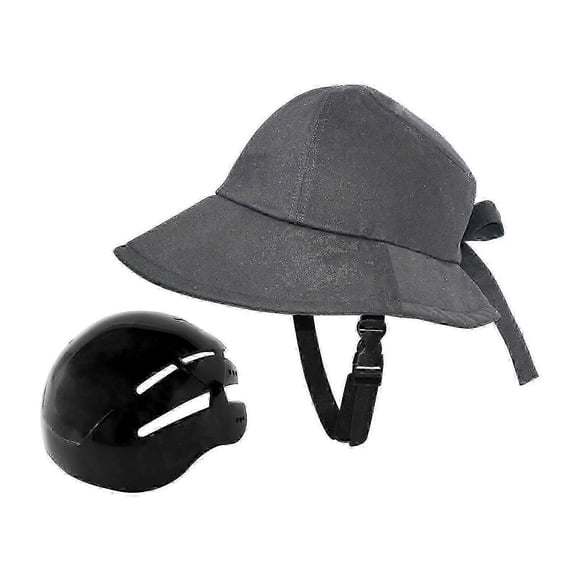 Bicycle Helmet With Wide Brim UV Sun Hat Adjustable Strap For Women Unisex Cycling Riding Safety Comfortable Fit