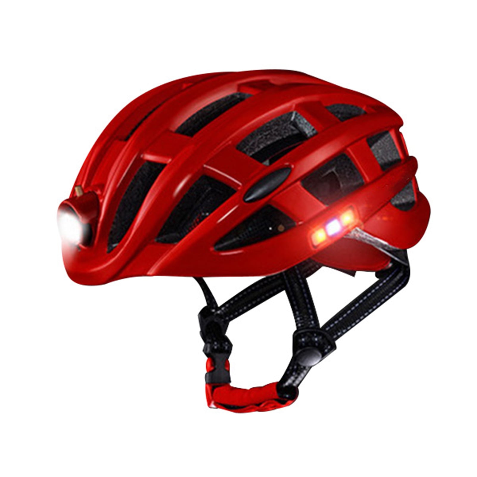 Bicycle Helmet with Warning Light Luminous Insect Proof Net Mountain