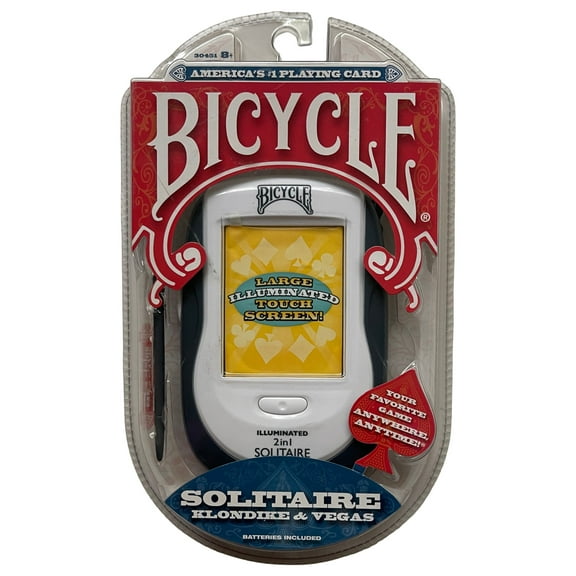 Bicycle Illuminated Touch Screen 2 in 1 Solitaire Electronic Handheld Game