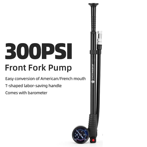 Bicycle Inflator High Pressure 300PSI, Usupdd Accurate Shock Fork Pump for Bike, Portable Handheld Bleed Inflator for Road Motorcycle Tire