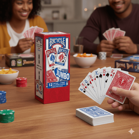 Bicycle Jumbo Faces Playing Cards  12 Pack Bundle 