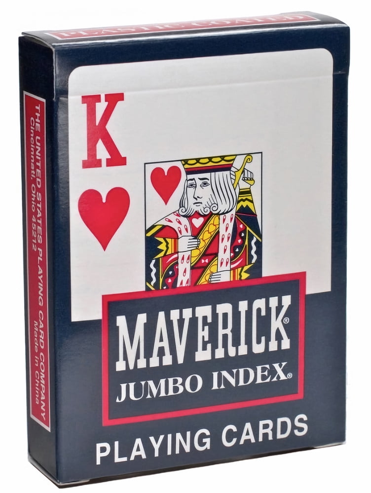 Maverick Jumbo Index Playing Cards, Colors May Vary (Pack of 10)