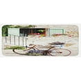 thumbnail image 1 of Bicycle Kitchen Mat, European French Mediterranean Rural Stone House with Bike Countryside Provence Day, Plush Decorative Kitchen Mat with Non Slip Backing, 47" X 19", Multicolor, by Ambesonne, 1 of 1