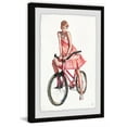 thumbnail image 1 of Bicycle Lady Framed Painting Art Print, 16.00" x 1.50", 1 of 6