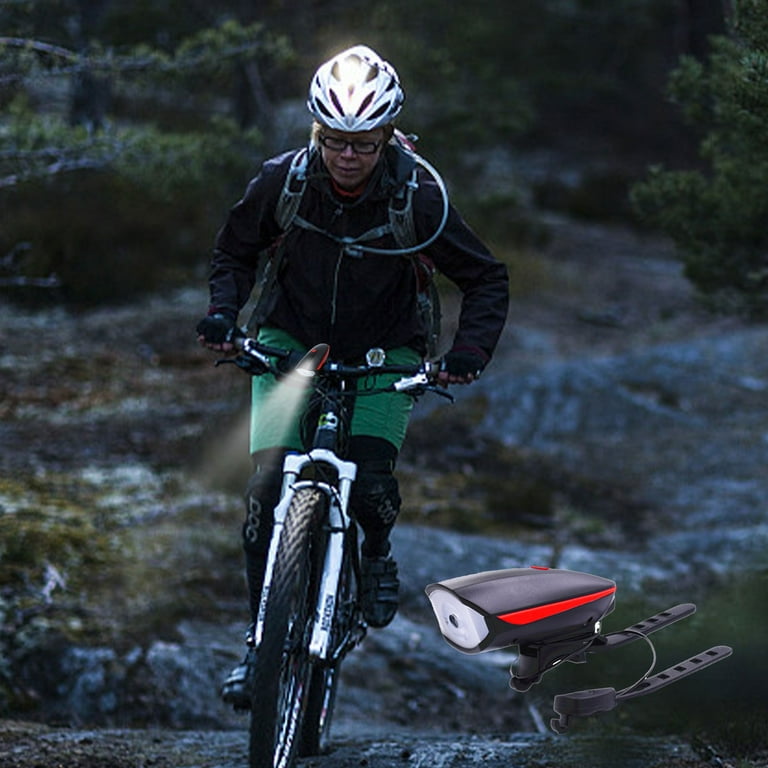 Bicycle Light Silicone LED Bike Light Containing Horn Tough Durable IP44 Bike Headlight Waterproof LightingRoad Mountain Bike Lights USB