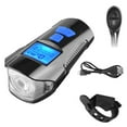 thumbnail image 1 of Bicycle Light Speedometer Multi - Function with LCD Display Night Riding Bicycle Odometer USB Rechargeable Code Table Bike Light Cycling Headlight Loud Electric Bike Alarm Bell Horn, 1 of 7