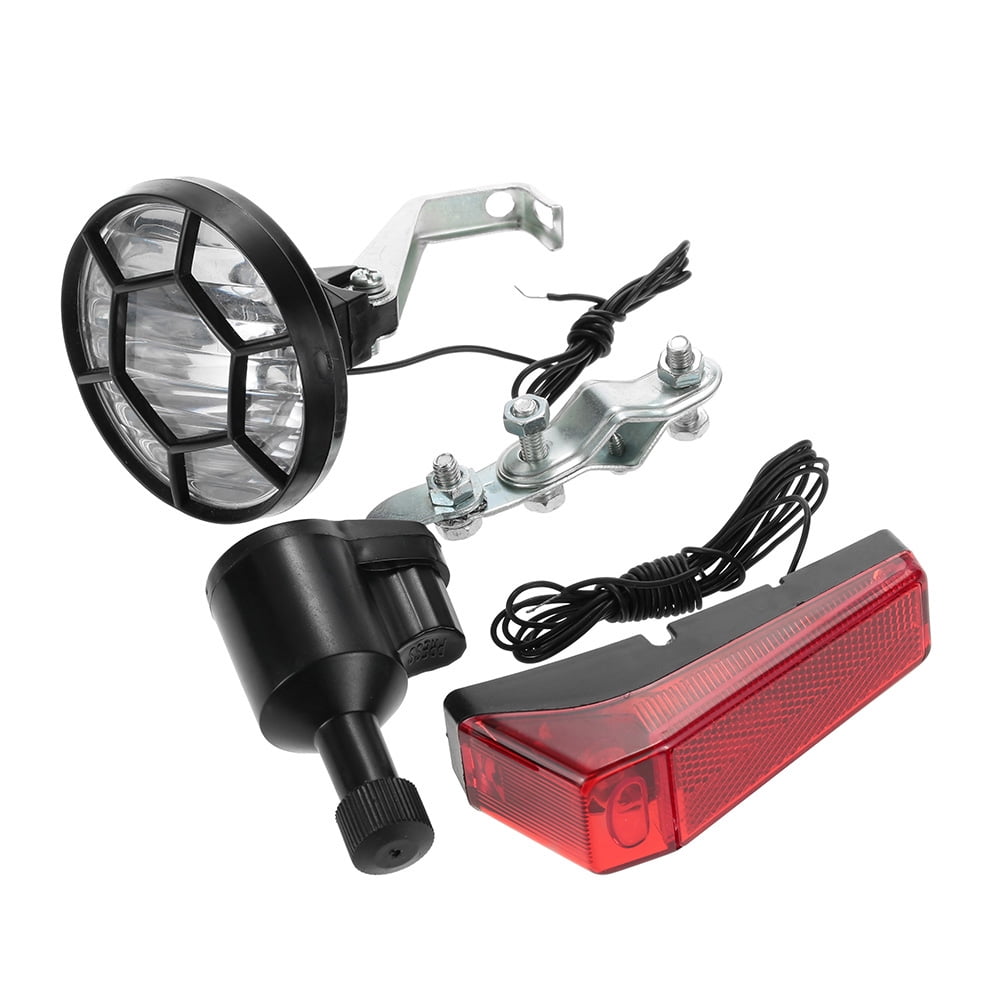 Bicycle Lights Set Kit Bike Safety Front Headlight Taillight Rear light Dynamo