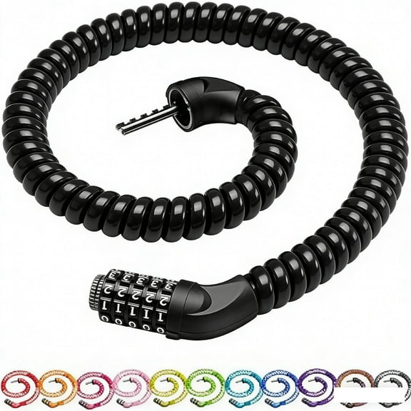 OFEFE 5 Digit Combination Bike Lock - 2.9ft High Security Anti-Theft Bicycle Chain Lock, Heavy Duty Keyless Motorcycle & Scooter Lock with 6mm Thick Alloy Steel, Weatherproof