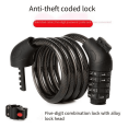 thumbnail image 1 of Bicycle Lock, Chain Lock, 5-digit Bicycle Password Lock, Bold Steel Chain Lock, Anti theft Security Password Lock, 1 of 12