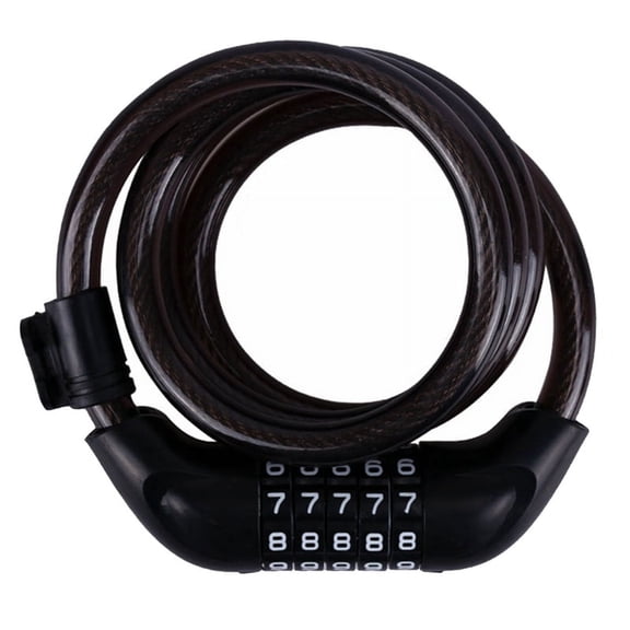 Bicycle Locks, Electric Bike Five-Digit , Mountain Bike Bar Wire Rings, Anti-Theft Black