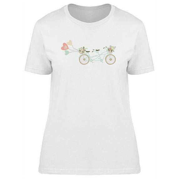 Bicycle Love Design T-Shirt Women -Image by Shutterstock, Female x-Large