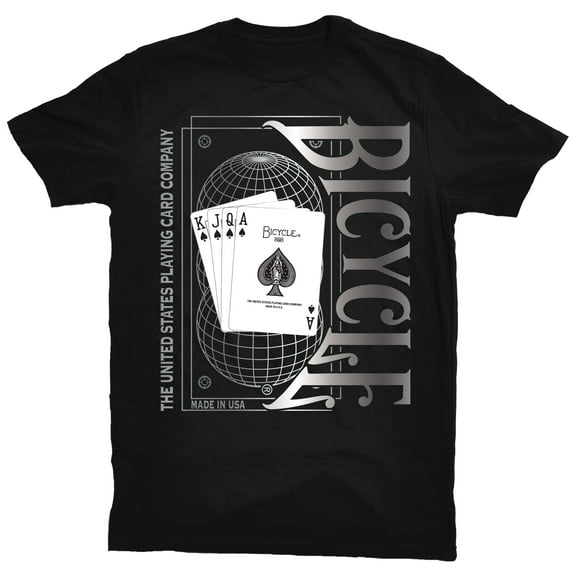 Bicycle Metallic Men's Short-Sleeve Graphic T-Shirt, Sizes S-XL