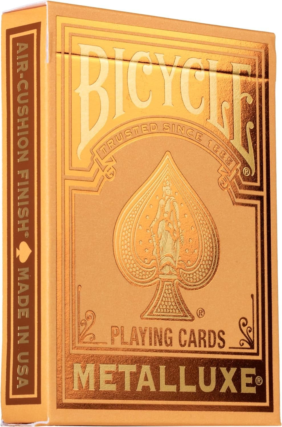 Bicycle Metalluxe Orange Playing Cards - Premium Metal Foil Finish