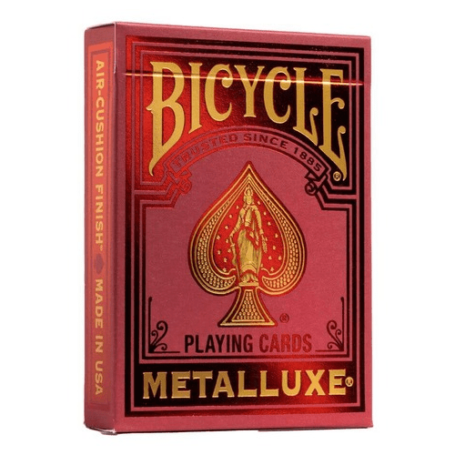 Bicycle Metalluxe Red Playing Cards - Premium Metal Foil Finish