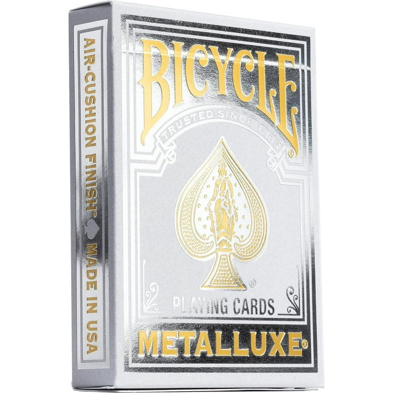 Bicycle Metalluxe Silver Playing Cards, Metal Foil Finish, Durable