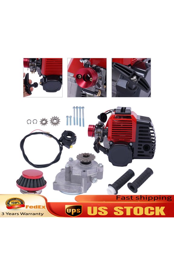 Bicycle Motorized 49CC 2-Stroke Gas Petrol Bike Engine Motor Kit Chain Scooter