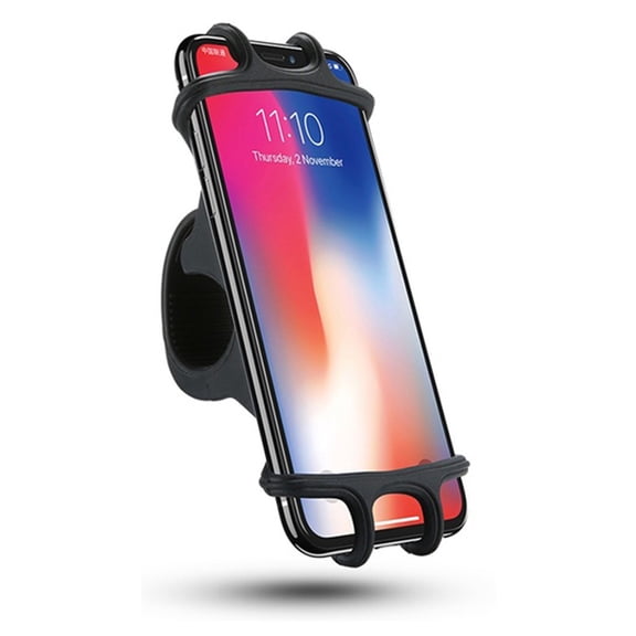 Bicycle Mount Handlebar for iPhone 15/16/Plus/Pro/Pro Max/16e - Silicone Holder Bike Non-Slip Strap Shockproof