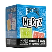 Bicycle Nertz Card Game Solitaire, 6 Decks Jumbo Index Playing Cards, Fast-Paced Multiplayer Family Card Game for Kids and Adults, up to 6 Players