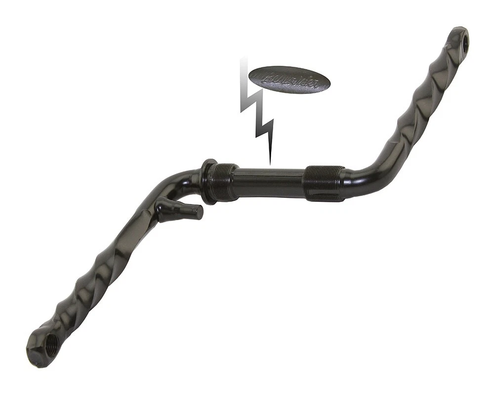 Manovella Lowrider Originale Pezzo Unico 5-1/2" Twisted Black Per Biciclette Personalizzate
